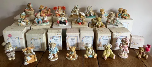 Enesco Cherished Teddies -  job lot including early rare bears in original boxes