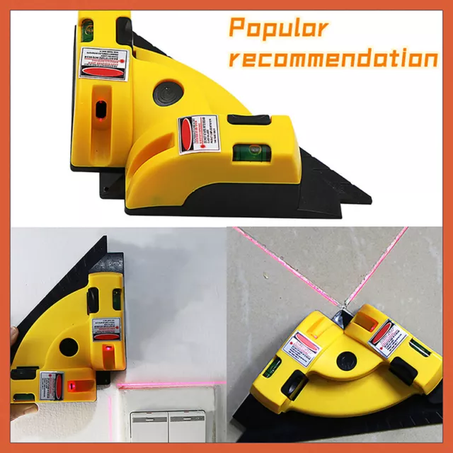 90 Degree Square Laser Level Leveling Line Vertical Horizontal Measuring Tools