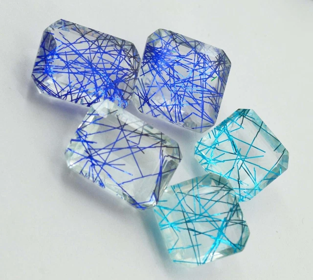 157.10 Ct Certifié Mix Cut Mix Couleur Quartz Rutilé Lot En Vrac 5 Pcs...