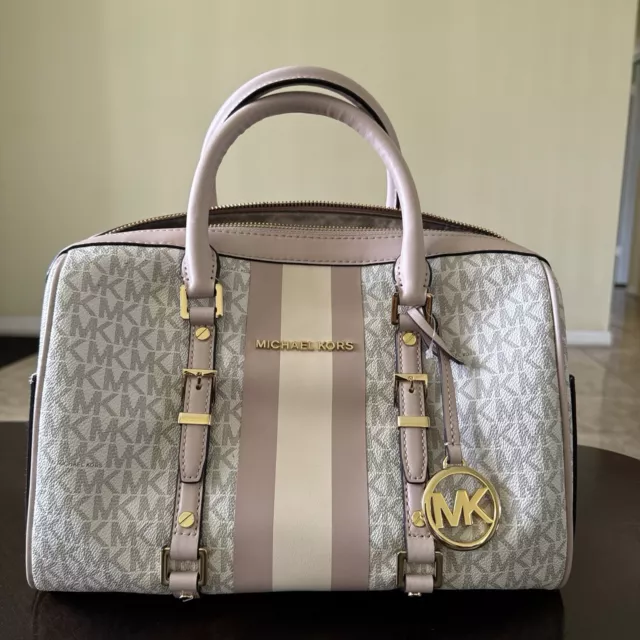 Bedford travel medium logo stripe satchel hotsell