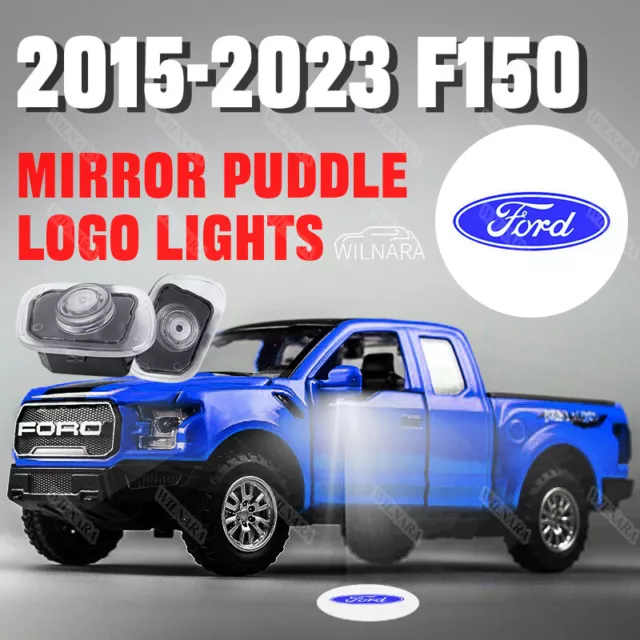 2pc Car Courtesy Mirror Puddle LED Lights Projector for Ford F150 F250 2015-2023