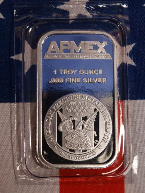 APMEX American Eagle Uncirculated 1oz Troy .999 Fine Solid Silver Bullion Bar 2