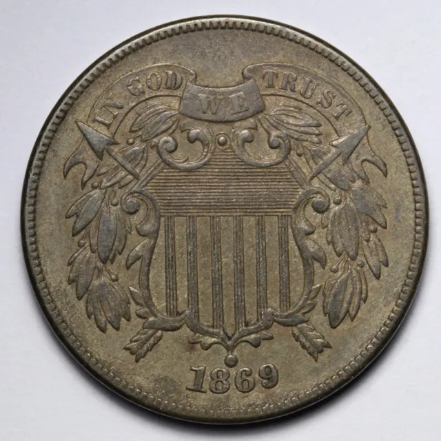 1869 Two Cent Piece CHOICE UNC *UNCIRCULATED* MS E229 RPM