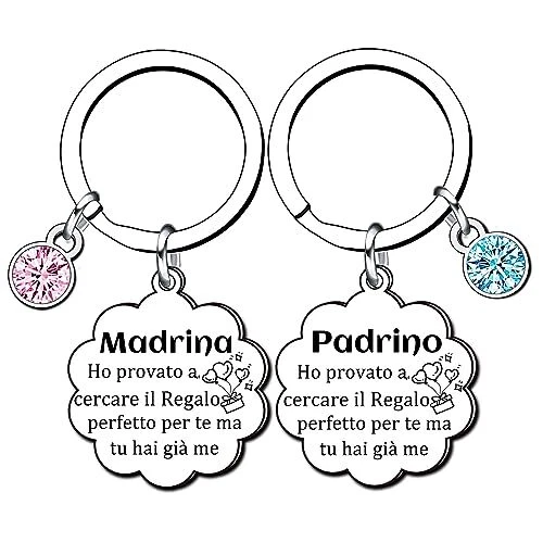 XQXQXZ 2ps Portachiavi con padrino, madrina, padrino, padrino, madrina, (y2A)