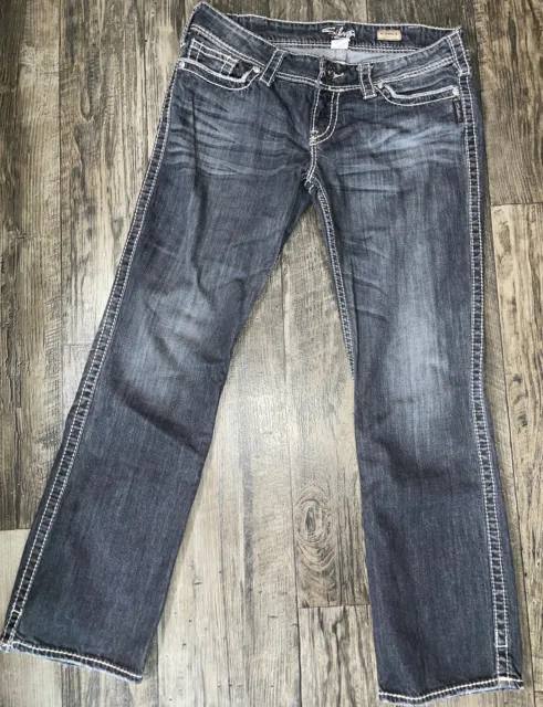 Silver Mckenzie Slim Bootcut Black Jeans-Womens Tag W33x32 EUC.  517