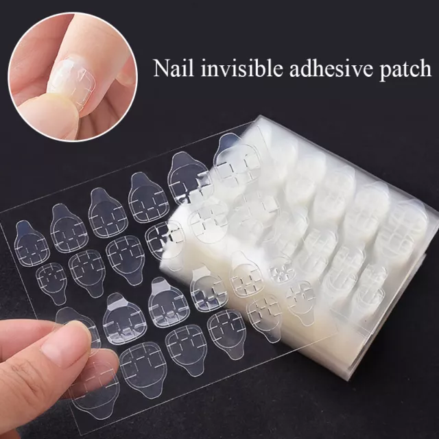 120pcs Double-Sided Nail Glue Tape Sticker Adhesive Nail Tabs Press on Nails AU