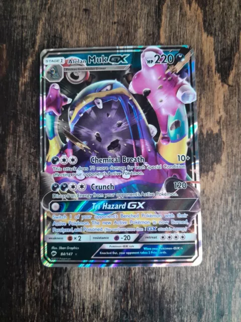 Pokémon TCG Alolan Muk GX Burning Shadows 84/147 Holo Ultra Rare