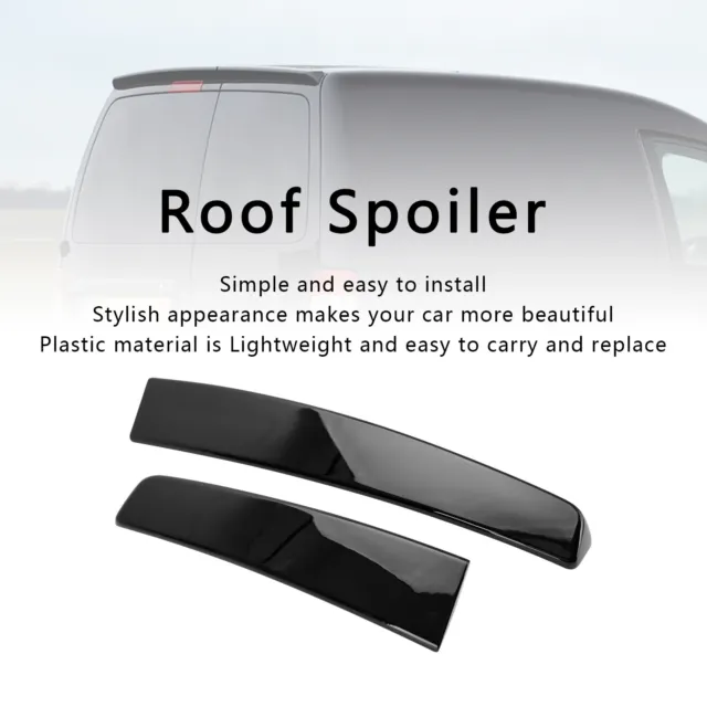 Rear Twin Barn Door Trunk Spoiler Gloss Black Pour VW Caddy Maxi 2005-2018