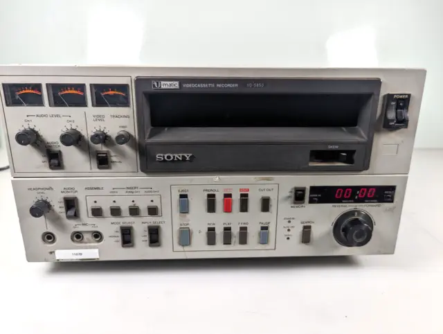 Sony VO-5850 U-Matic Videocassette Recorder for parts or repair