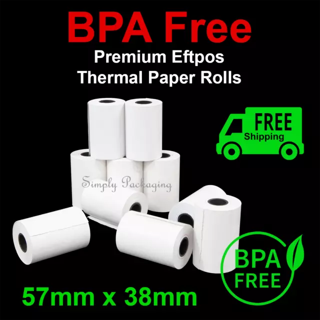 (BPA free) 57x38mm EFTPOS Thermal Paper Cash Register Receipt Roll BPA-freee