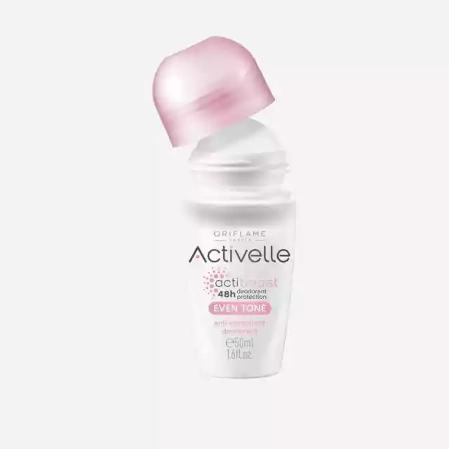 ORIFLAME ACTIVELLE ACTI-BOOST EVEN TONE 48H ANTI-PERSPIRANT DEO ROLL-ON 50ml NEW