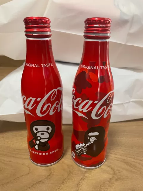 Coca-Cola Empty slim bottle x Japan A BATHING APE Milo Set of 2 250ml