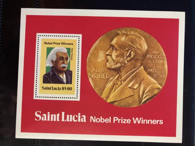 Saint Lucia 1980 Block Nobelpreis 1921 Albert Einstein Physik postfrisch