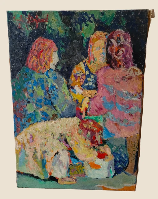 Emile Lafamé (1934-2017) - "Les Femmes" - 1971 - oil on canvas