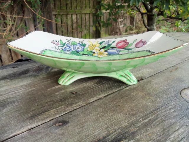 Maling Doric Shaped Dish - " Springtime - Green" - 6524 - 1940's