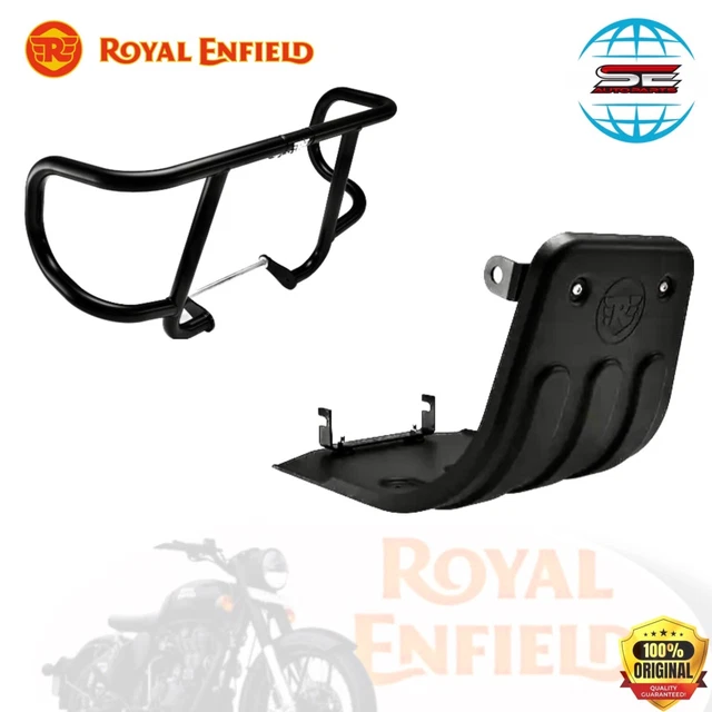 Meteor Guard ROYAL ENFIELD CLASSIC&BULLET350/METEOR Black Sumpguard&Airfly Evo ...