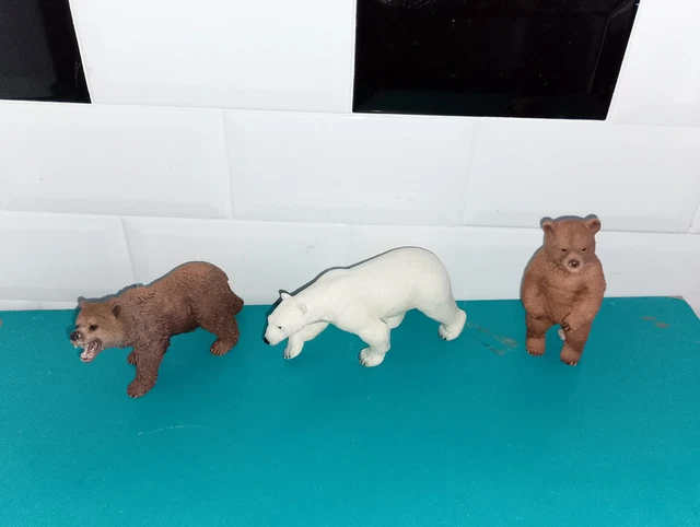 LOT DE 11 FIGURINES ANCIENNES PVC PAPO SCHLEICH - CHEVAUX / FERME EUR