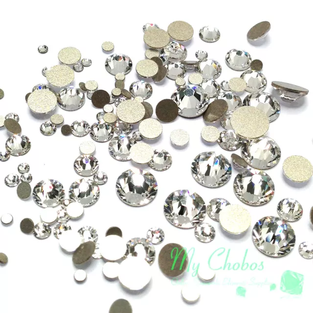 144 pcs Mixed Sizes Swarovski 2058/2088 Crystal Flatbacks (Pick your Colors)