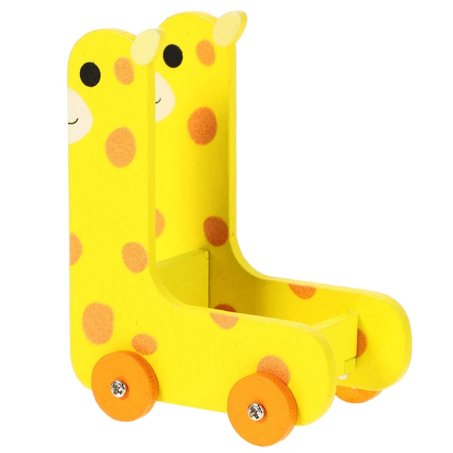 Doll House Miniature Animal Style Storage Cart Wooden Cart Model Storage Holder