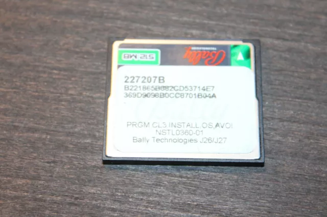 Bally Alpha A2 227207B Program Install 360-01 512MB CF Card