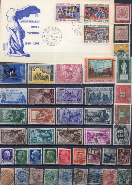 ITALIE ! Lot de Lettre 1er JOUR et Timbres anciens depuis 1875 ! NEUFS