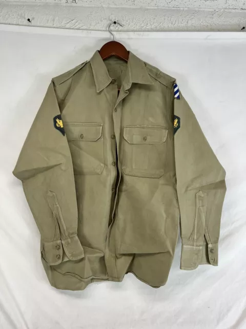 Korean War Era US Army Khaki Shirt 3rd Infantry 1951