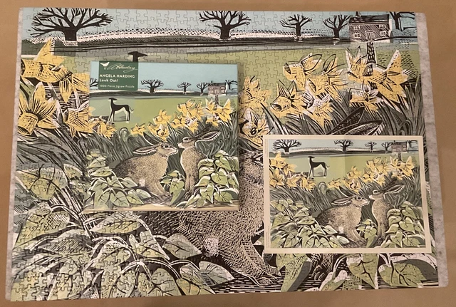 Angela Harding - Marsh Owl: Puzzle 1000 Pezzi Per Adulti - Flame Tree, Poster A4 Incluso