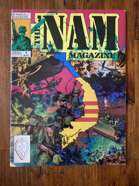 The Nam Magazine # 1 (1988) Oversize Comic Book Signed By Michael Golden