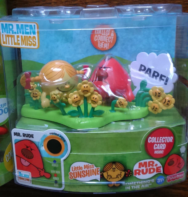 MR MEN LITTLE Miss Collector Set Mr Rude Little Miss Sunshine Fisher ...