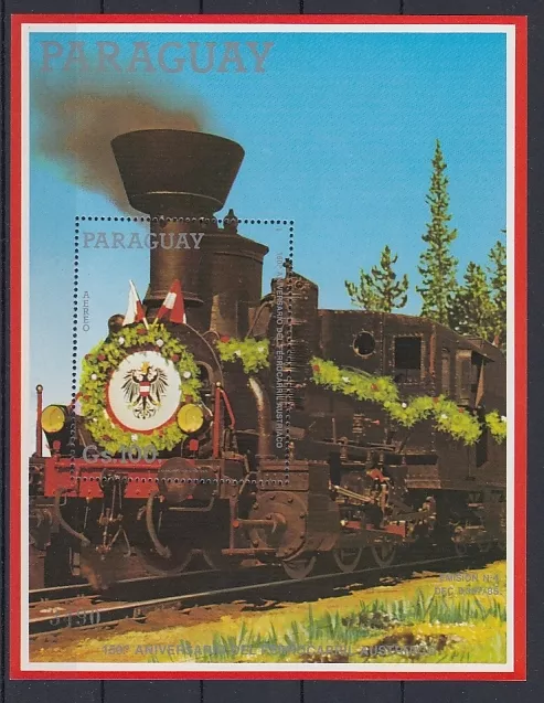 D.Railway - Locomotives Paraguay Block 447 (MNH)