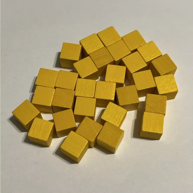 Age Of Mythology Board Game Fantasy Eagle: 30 Yellow Replacement Wooden Cubes
