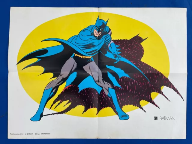 POSTER MANIFESTO  Batman  # 1  WILLIAMS 1972  No Resa  ORIGINALE - EDICOLA !!