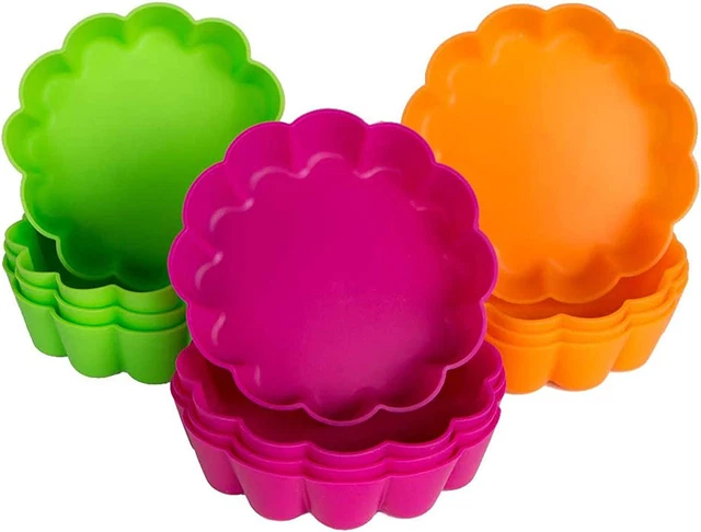 Webake Silikon Backform Mini Tarteform Silikon 12 Stück Törtchenform Obsttorten