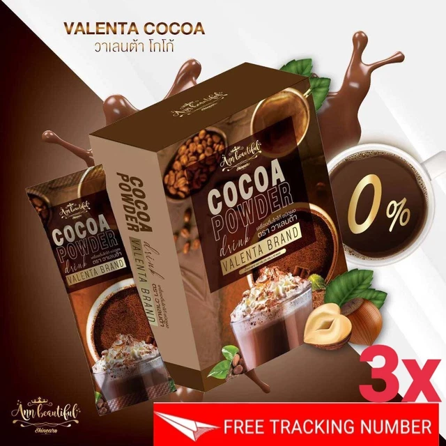 3x Valenta Cacao Bebida Instantánea Pérdida de Peso Control Altura Fibra Desintoxicación Adelgazamiento