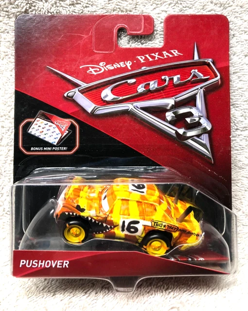 PUSHOVER disney pixar cars 3 NEW IN PACKAGE thunder hollow 2016 crazy 8