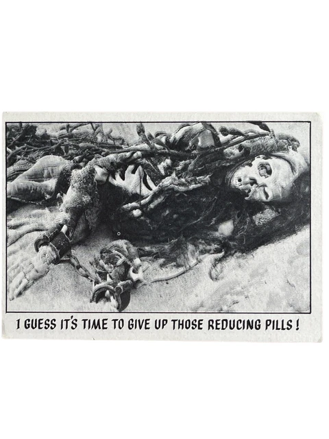 1973 The Skeleton Creature Monster Feature You’ll Die Laughing #32 Trade Card BW