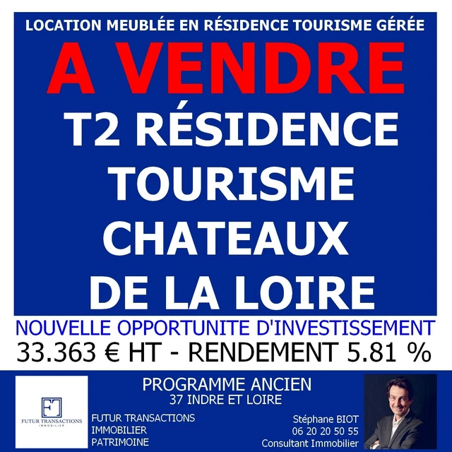 37 Indre Et Loire - T2 Meublé - 28.7 M² - Pour Investisseur