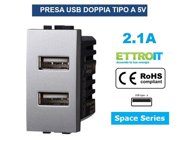 USB 3.0A Compatibile Con Bticino® LivingLight™ Bianca | Leroy Merlin - Foto 2