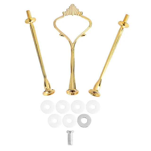 (3tiers Crown Gold)Supports Pour Plateaux à Gâteaux à Plusieurs étages Poigné QC