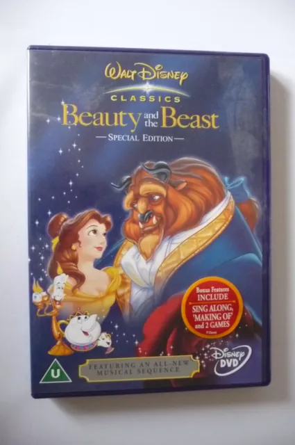 Walt Disney Beauty And The Beast DVD - Special Edition -  Region 2 - CERT' U