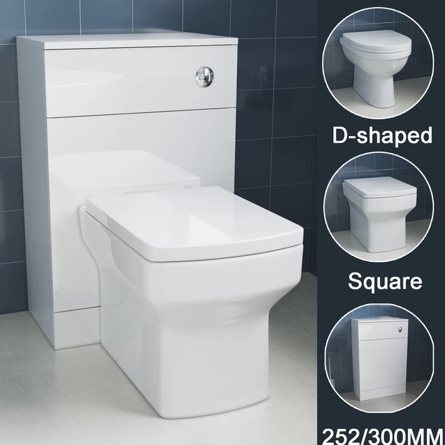 WC UNIT BATHROOM Vanity Square/Shape Close Coupled Toilet with Seat