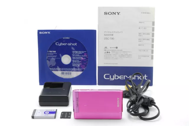 [EXC+5] SONY Cyber-Shot DSC-T90 Pink 12.1MP Compact Digital Camera From JAPAN