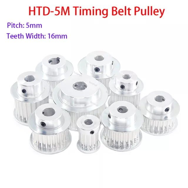 HTD-5M 10T-72T Timing Belt Pulleys Pitch 5mm With Step Drive Pulley Width 16mm