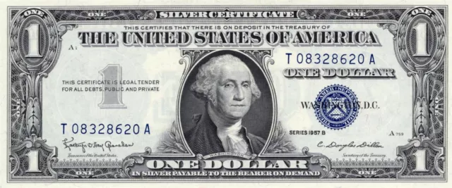 1957-D $1 Silver Certificate Gem Unc #328-2