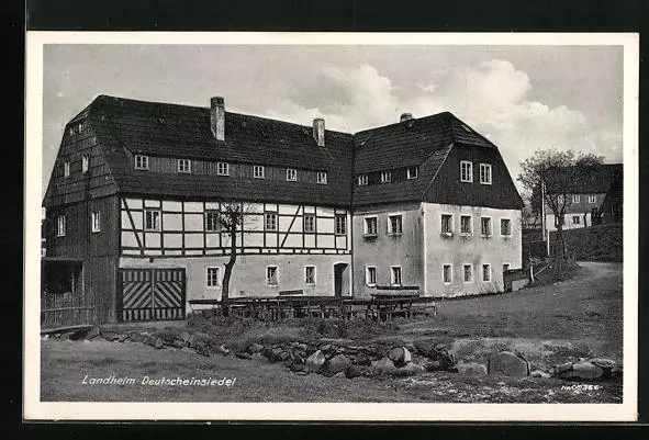 Deutsch-Einsiedel, Landheim des CVJM Chemnitz, Ansichtskarte 1937