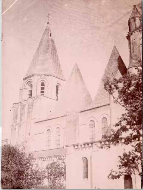 France, Loches, collégiale Saint Ours Vintage print,  Tirage citrate  8x11