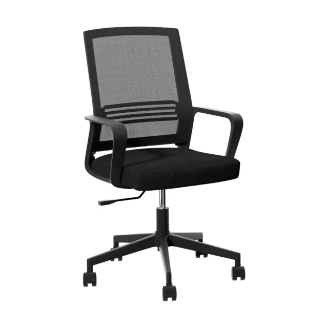 Artiss Mesh Office Chair Computer Gaming Desk Chairs Work Study Mid Back Black 2