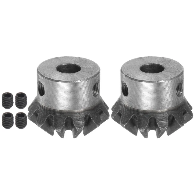 2pcs Bevel Gears 2M 12 Teeth 6mm Shaft Hole Tapered Bevel Pinion Gear