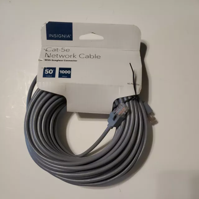 Cat-5e Network Cable 50 ft 1000 mbps Insignia brand New in package