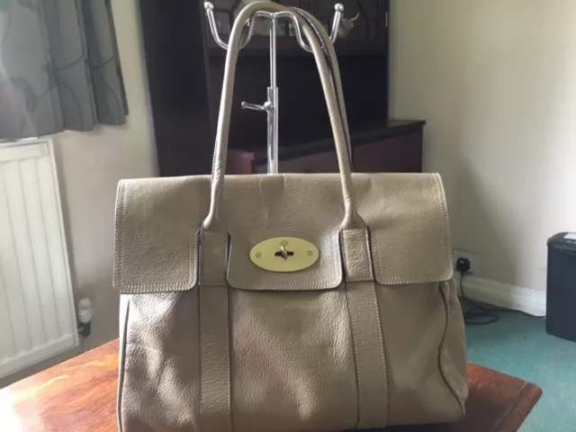GENUINE MULBERRY BAYSWATER handbag BEIGE KHAKIcolour 125.00 PicClick UK
